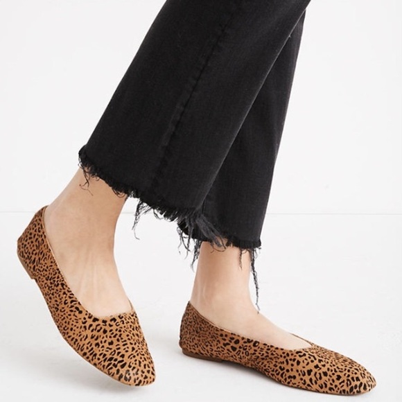 Madewell Cory Flat Leopard Print Calf Hair Sz 8.5 - Picture 10 of 12